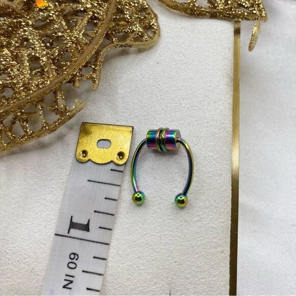 Tarnish Free Magnetic Fake Nose Ring For Women 316L Stainless Steel - Picture 4 of 7